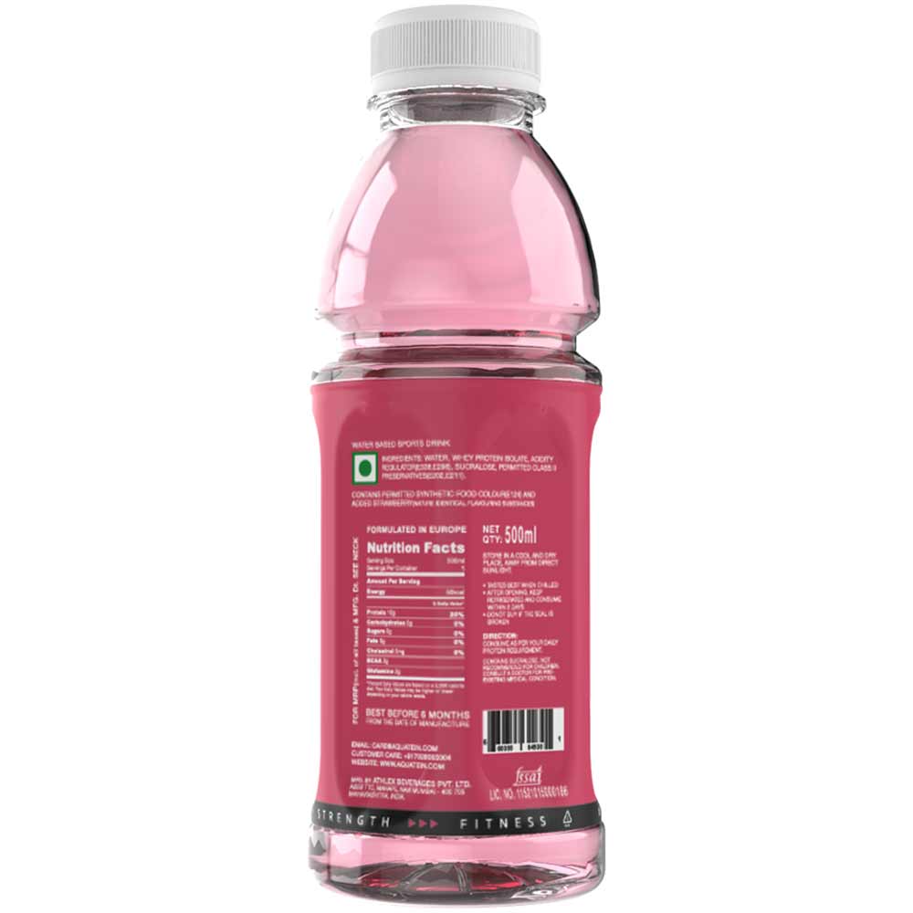 Aquatein Reg 10g Protein Water - Strawberry Flavor (Pack Size)-Detox-Boozlo