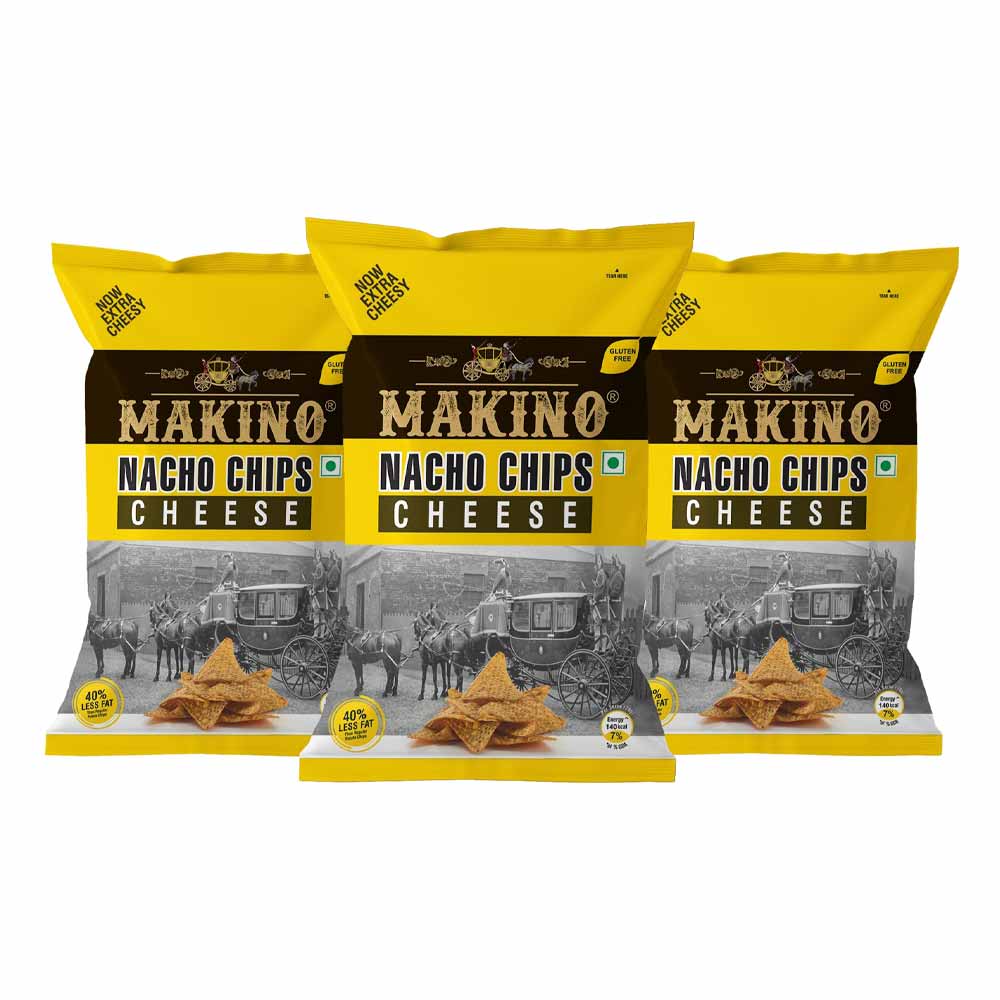 Makino Nacho Chips Cheese Each 150 gms (Pack of 3)