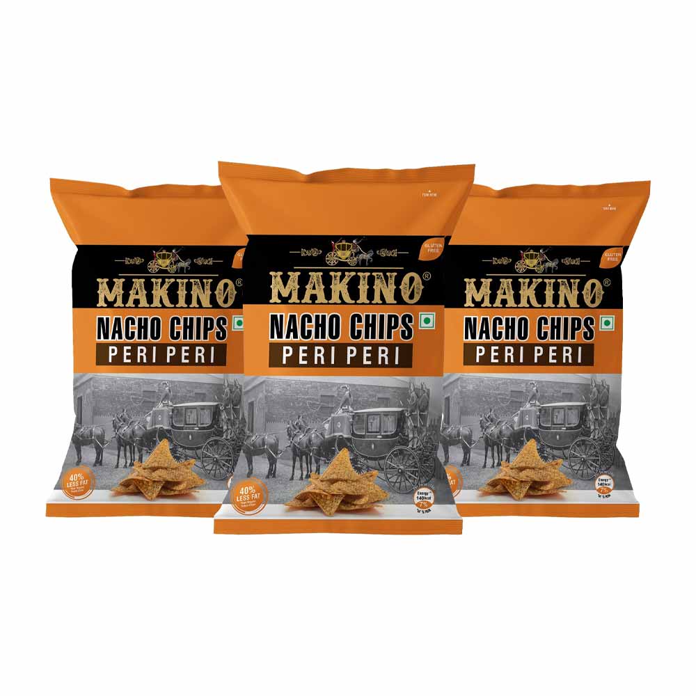 Makino Nacho Chips Peri Peri 150gms (Pack of 3)