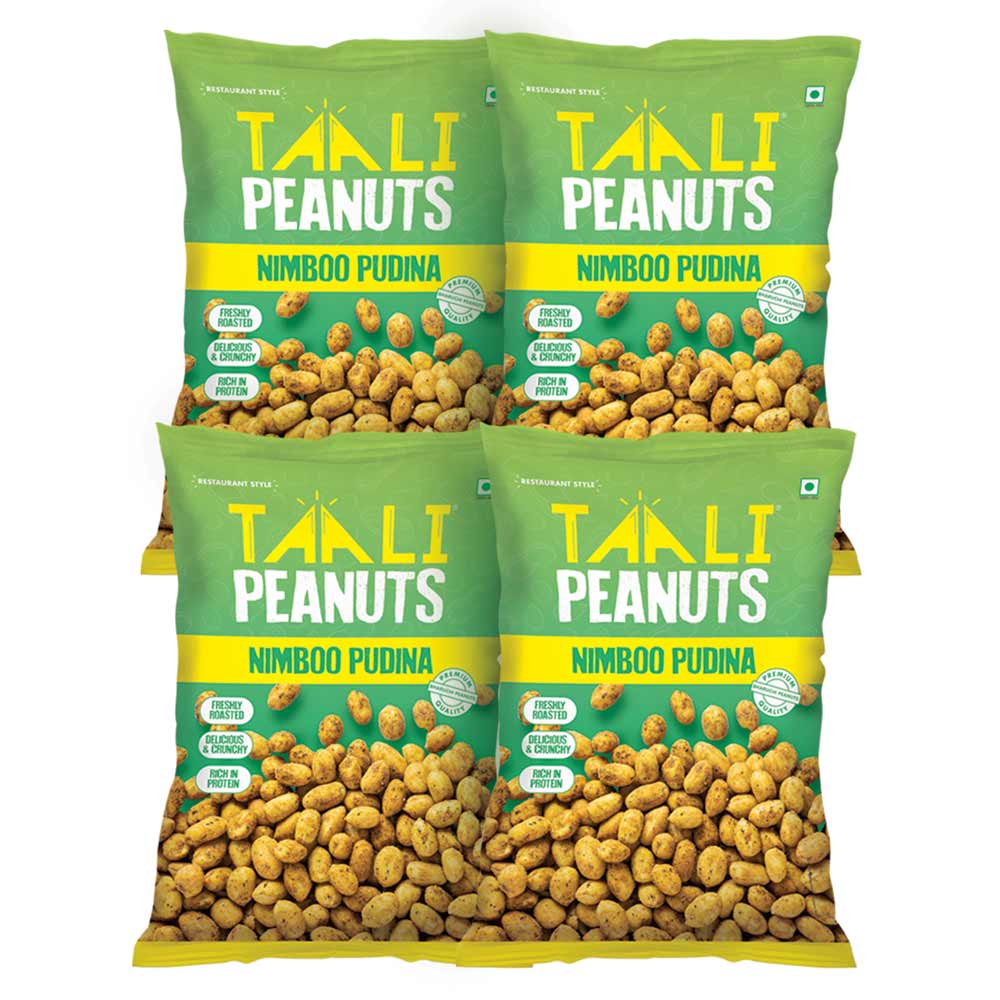 Taali Roasted Peanuts Nimboo Pudina (150gms x 4)-Boozlo