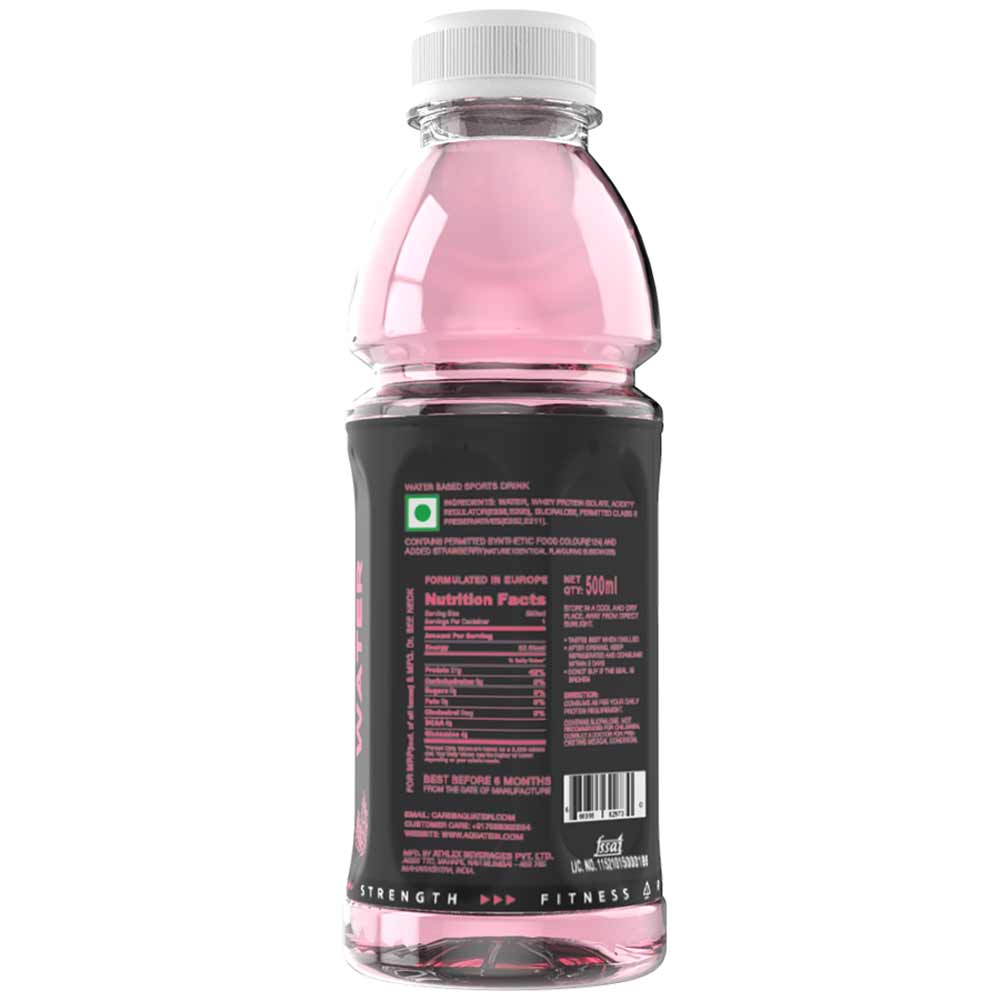 Aquatein Pro 21g Protein Water - Strawberry Flavor (Pack Size)-Detox-Boozlo