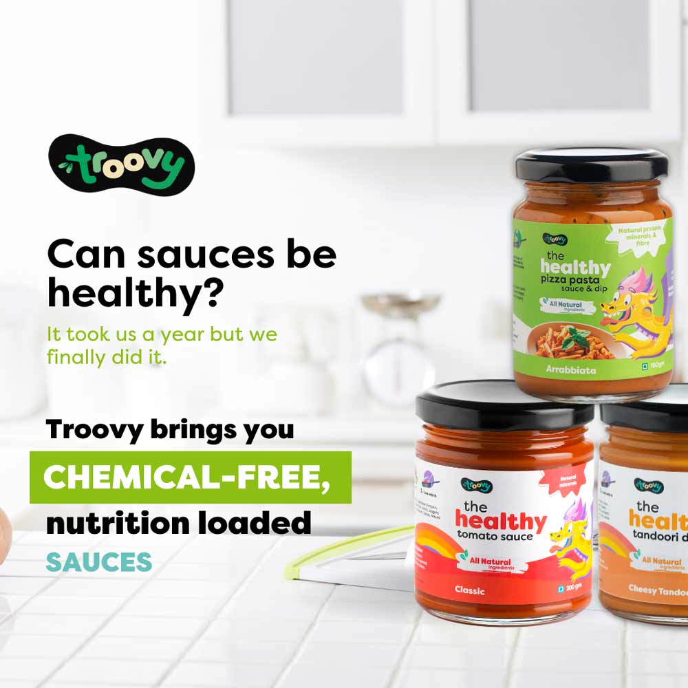 Troovy Chemical Free Sauces &amp; Dips 480 gms (Pack of 3)-Boozlo