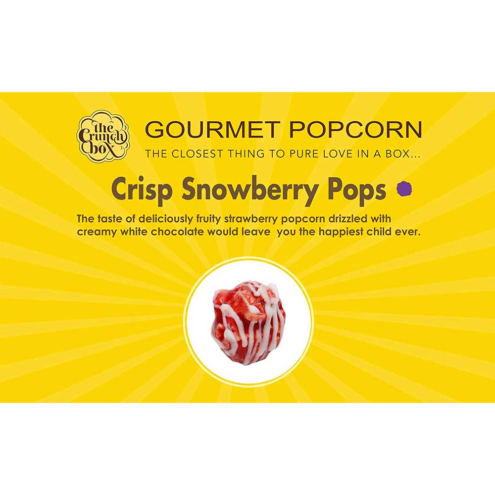 The Crunch Box Crisp Snowberry Pops Popcorn-Boozlo