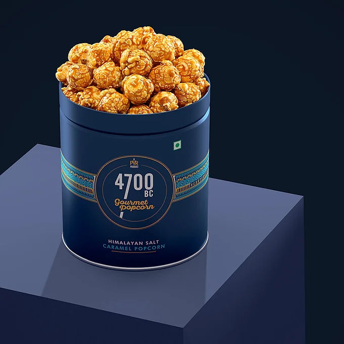 4700BC Himalayan Salt Caramel Popcorn Tin 325gms-Popcorn-Boozlo