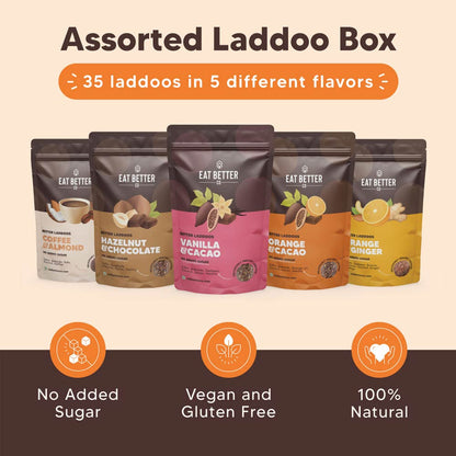 Eat Better Co. Assorted Laddoo Box 1320 gms-Boozlo