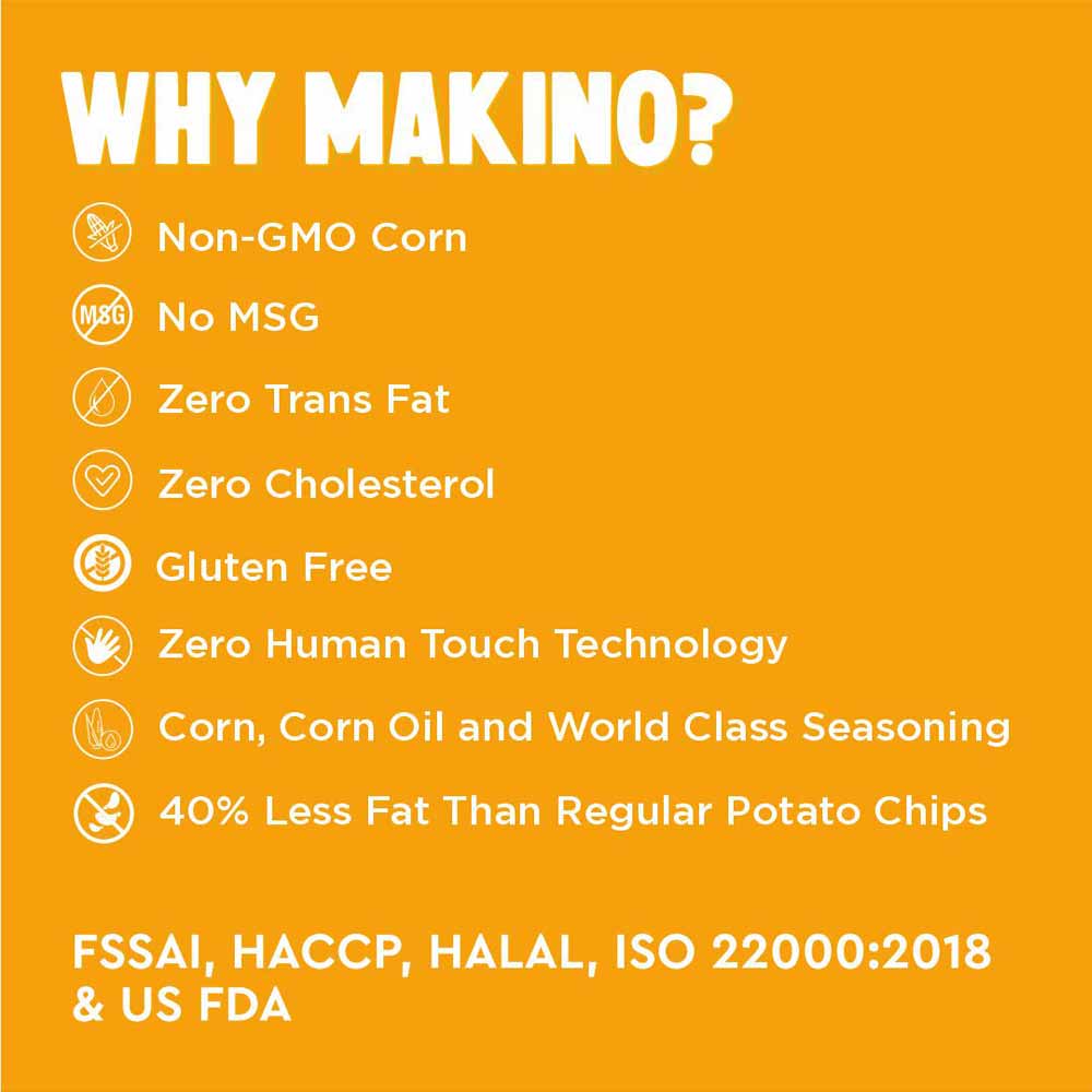 Makino No Onion No Garlic Nacho Chips Jalapeno 60gms (Pack of 6)