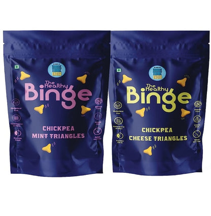 The Healthy Binge Cheese &amp; Mint Chickpea Protein Triangles-Snacks-Boozlo