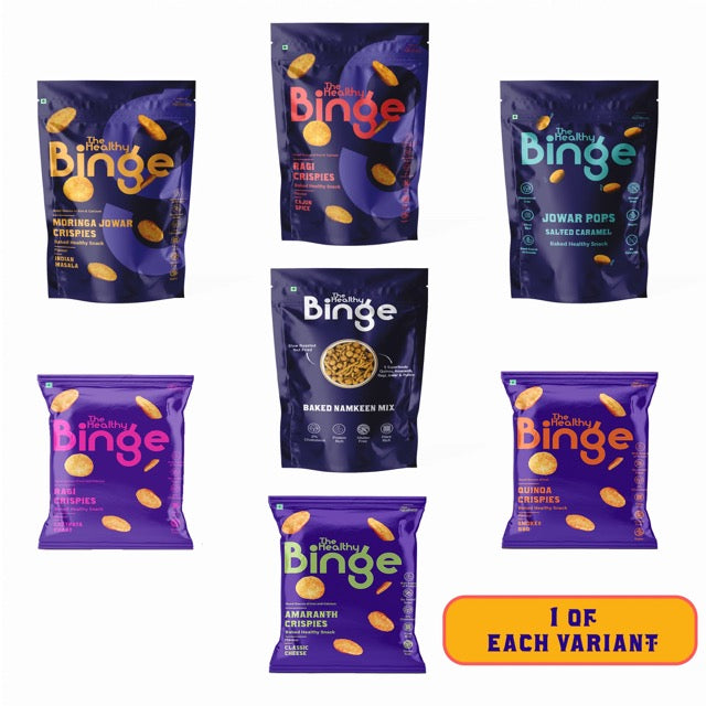 The Healthy Binge Assorted Pack Baked Chips (Pack of 7)-Baked Chips-Boozlo