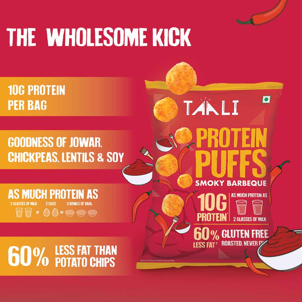 Taali Protein Puffs Variety Pack (60gms x 6)-Boozlo
