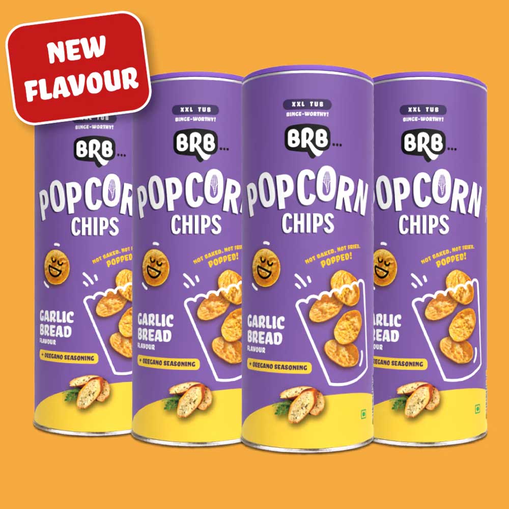 BRB Popcorn Chips - Garlic Bread (box of 4)-Popcorn Chips-Boozlo