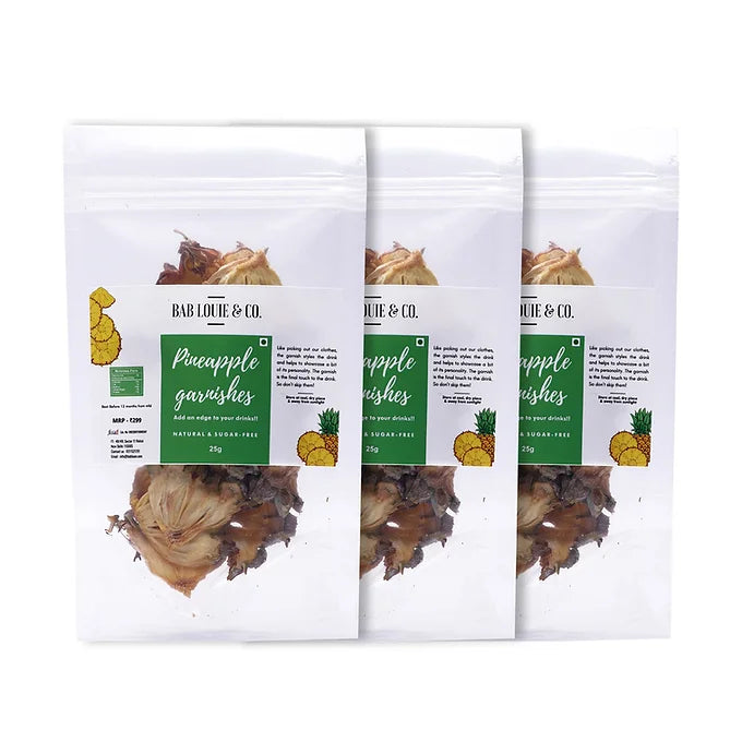 Bab Louie Dehydrated Pineapple Fruits Garnishes - 25gms Boozlo