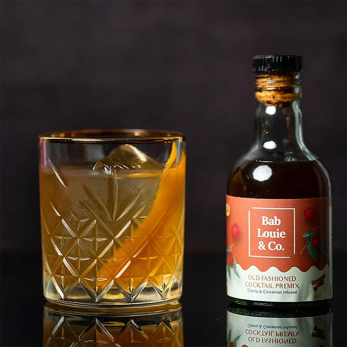Bab louie Cocktail Premix Handcrafted Old Fashioned - 180ml (Serves 10) Boozlo