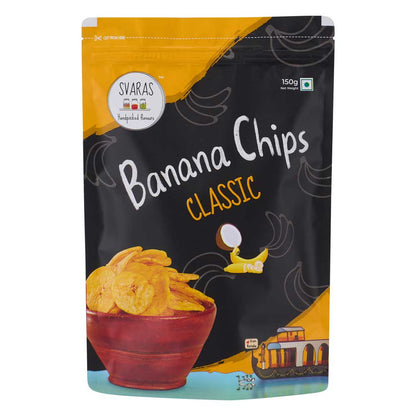 Svaras Kerala Banana Chips (Classic) 150gms (Pack of 3)-Banana Chips-Boozlo
