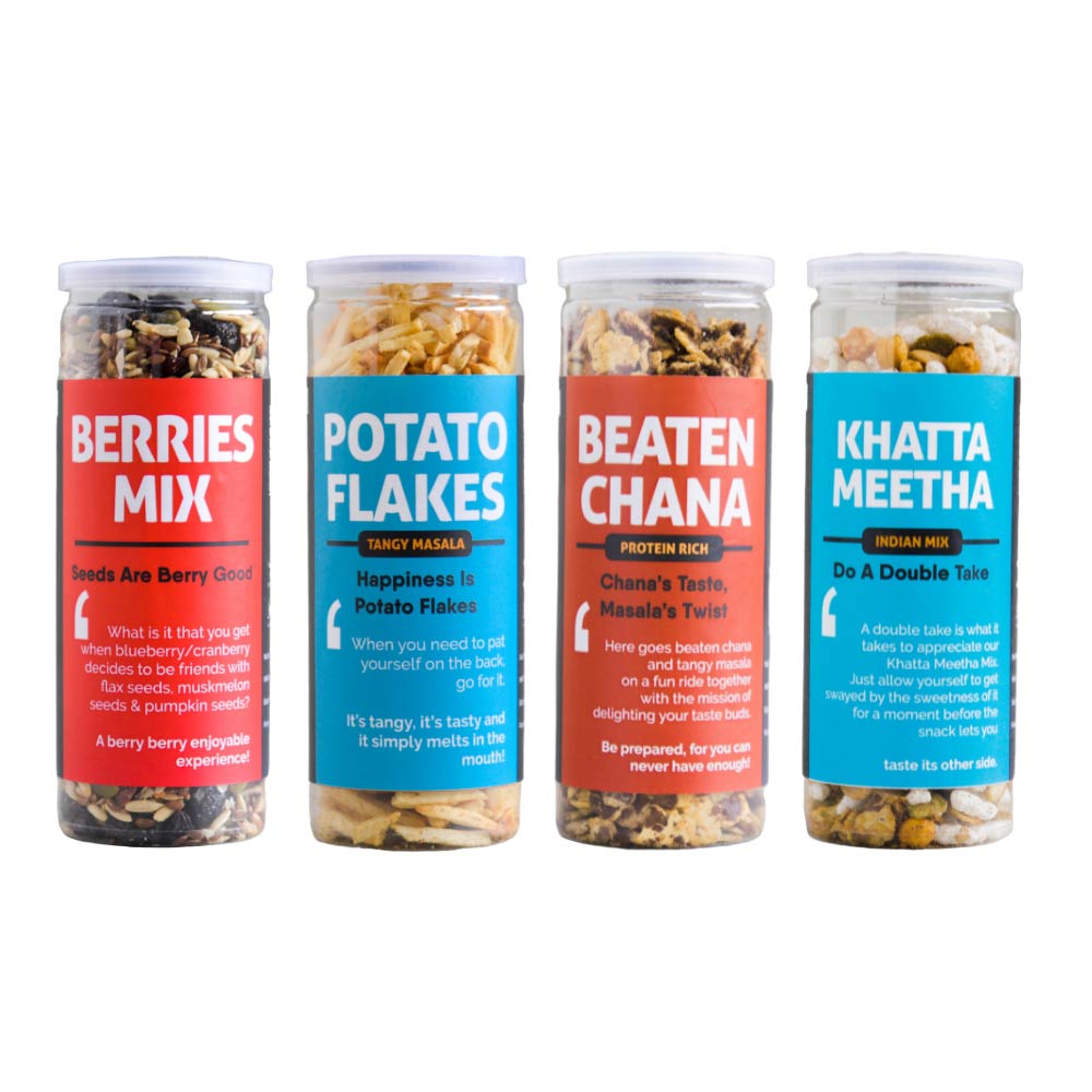 Omay Foods Best Roasted Snacks Pack (Pack of 4)-Nuts &amp; Seeds-Boozlo