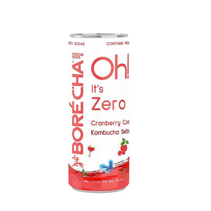 Borécha Oh! Cranberry Cosmo Prebiotic Kombucha Seltzer - 330ml (Pack Size) Boozlo