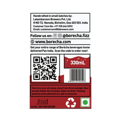 Borécha Oh! Cranberry Cosmo Prebiotic Kombucha Seltzer - 330ml (Pack Size) Boozlo