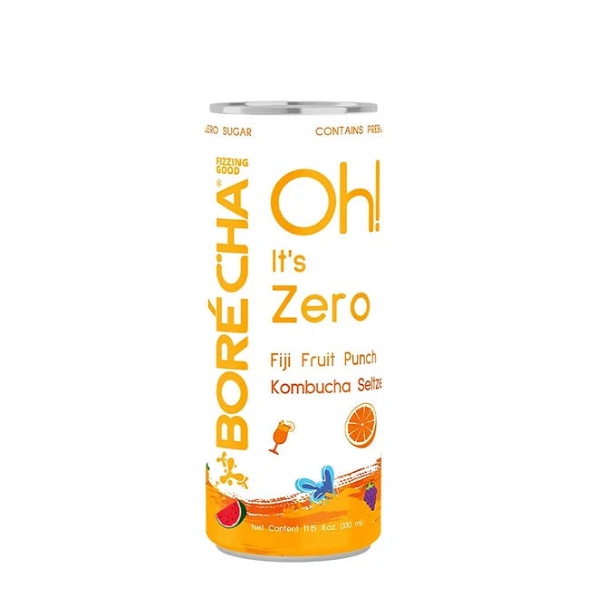Borécha Oh! Zero Sugar Prebiotic Kombucha Seltzer Trial Pack - 330ml (Pack Size) Boozlo