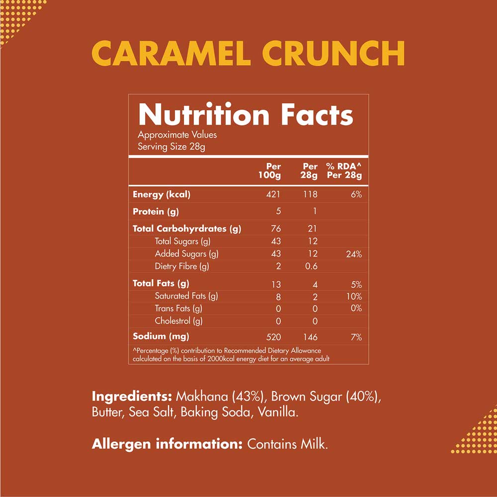 Taali Roasted Makhana Caramel Crunch (75gms x 3)-Boozlo