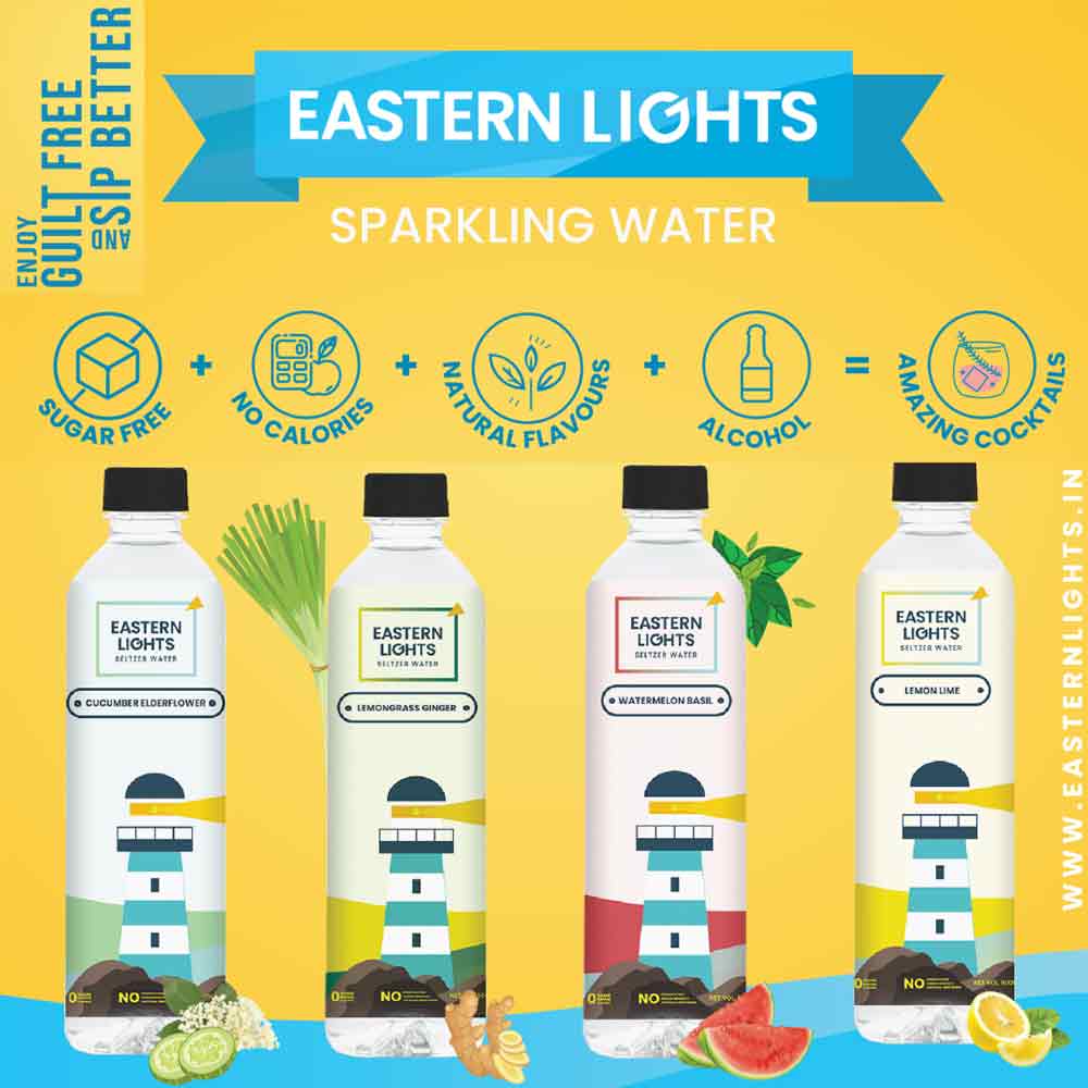 Eastern Lights Cucumber &amp; Elderflower Seltzer Water 500ml (Pack Size)-Boozlo