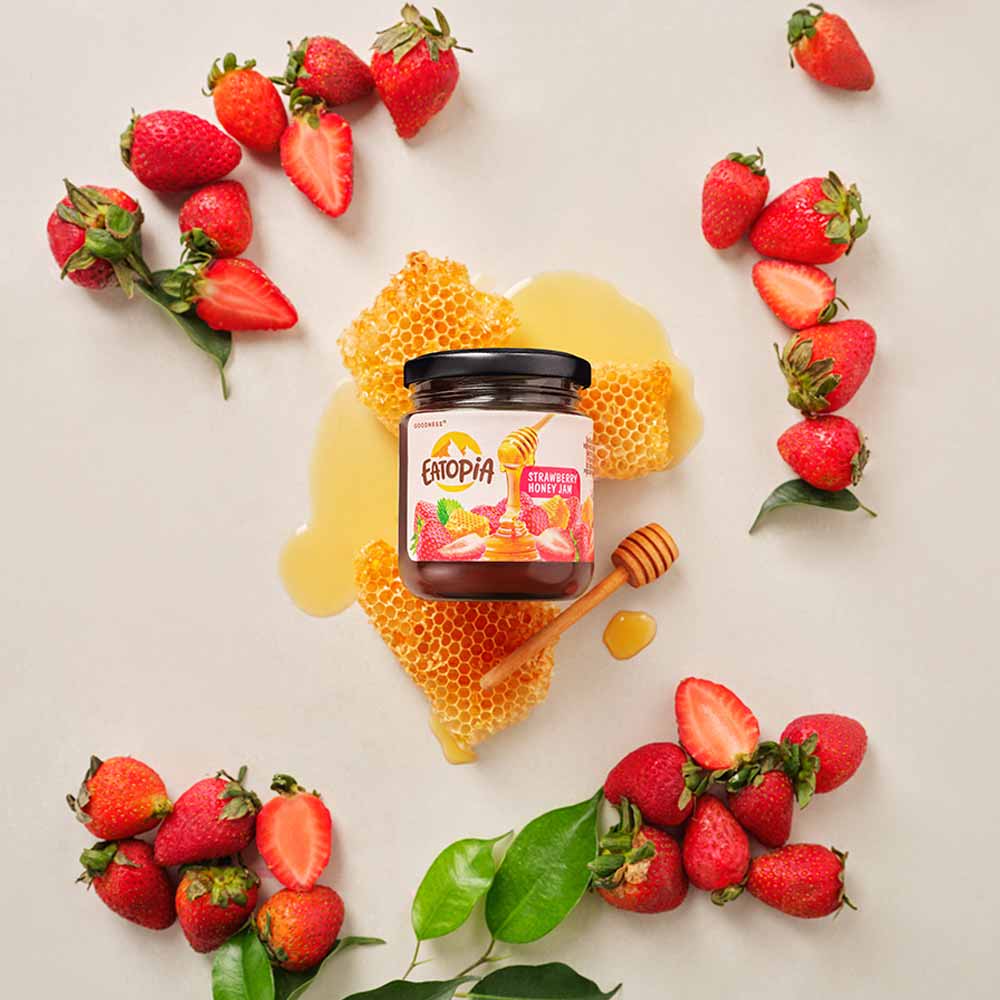 Eatopia Mixed Berry Honey Jam-240gms-Honey-Boozlo