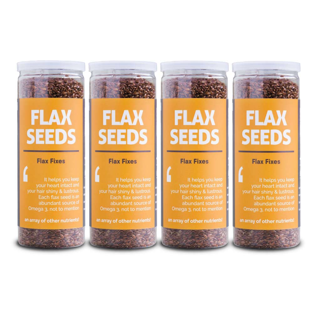 Omay Foods Roasted Flaxseeds, 160g (Pack of 4)-Nuts &amp; Seeds-Boozlo