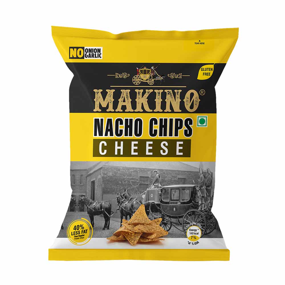 Makino Assorted No Onion No Garlic Nacho Chips Each 60gms (Pack of 6)