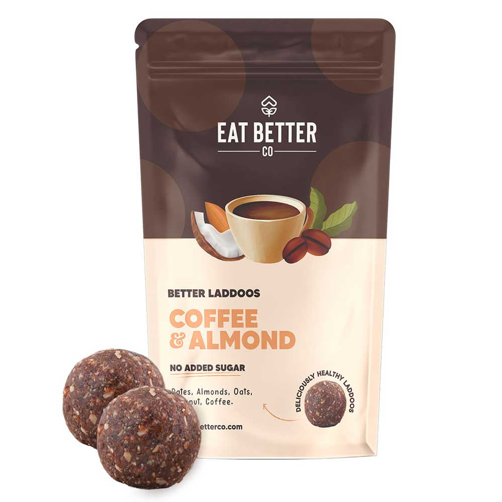 Eat Better Co. Laddoos Coffee &amp; Almonds 200 gms-Boozlo