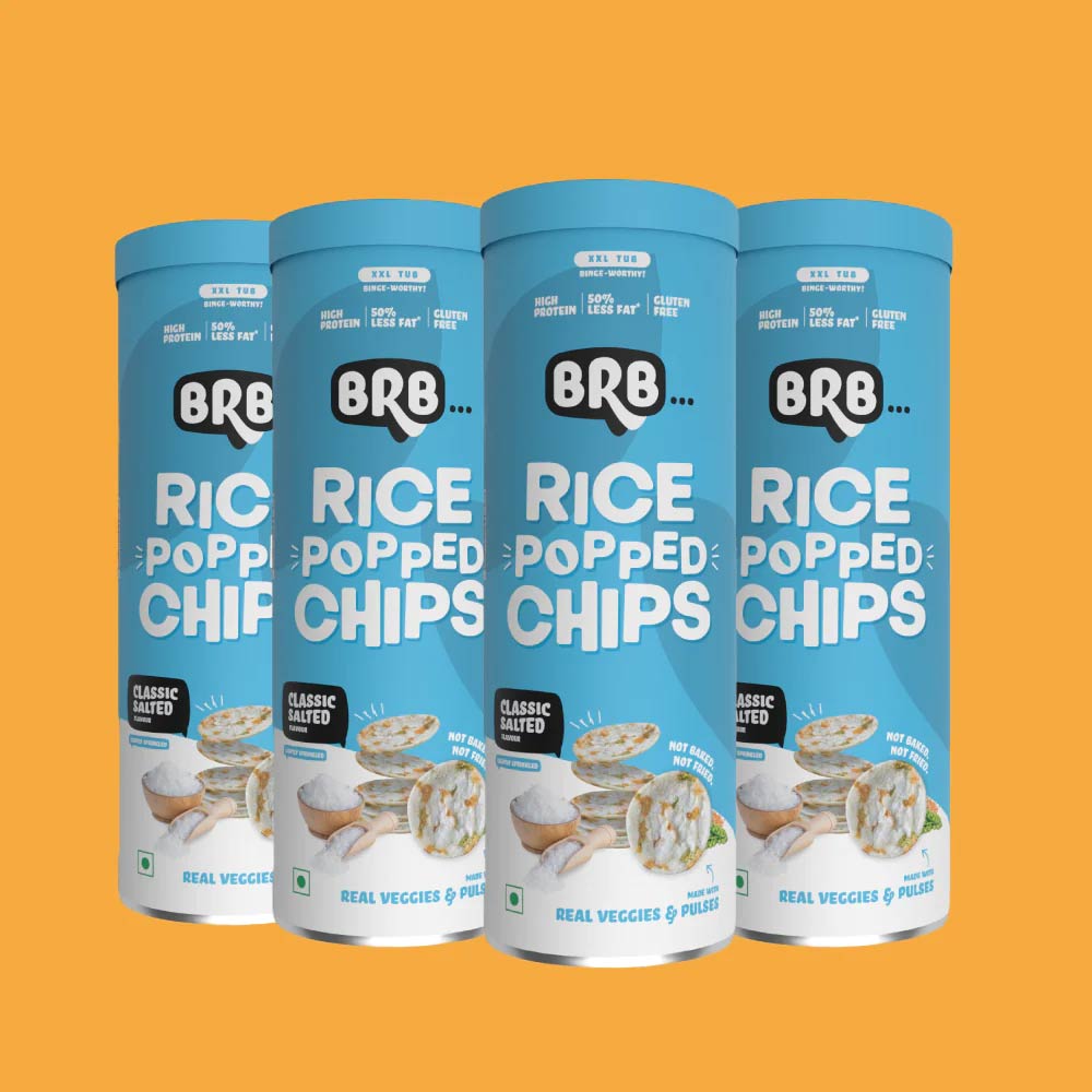 BRB Rice Popped Chips Classic Salted Flavour (box of 4)-Rice Popped Chips-Boozlo