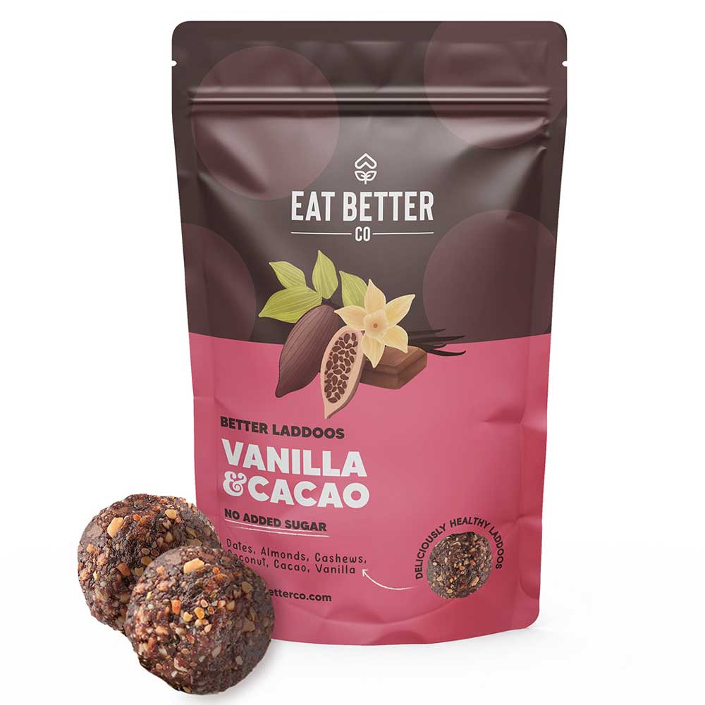 Eat Better Co. Laddoos Vanilla &amp; Cacao 200 gms-Boozlo