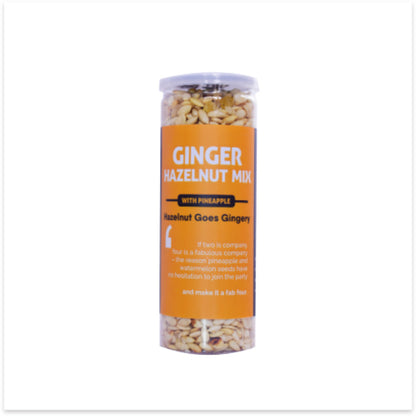 Omay Foods Ginger Hazelnut Mix - With Pineapple, 160g (Pack of 2)-Nuts &amp; Seeds-Boozlo