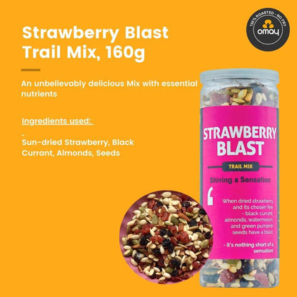 Omay Foods Combo Pack (Strawberry Blast Trail Mix &amp; Ginger Hazelnut Mix with Pineapple)-Nuts &amp; Seeds-Boozlo