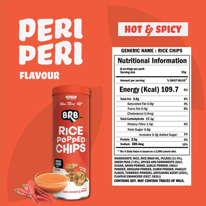 BRB Rice Popped Chips Peri Peri Flavour (Box of 4)-Rice Popped Chips-Boozlo