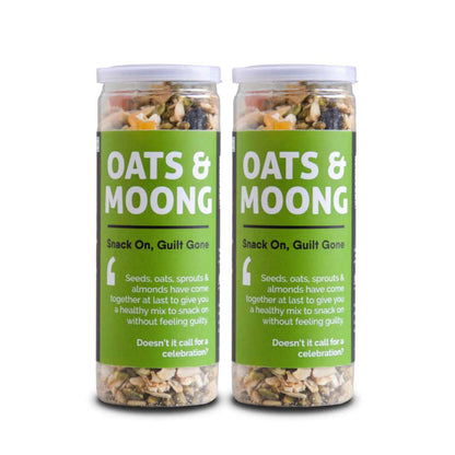 Omay Foods Oats &amp; Moong Mix, 160g (Pack of 2)-Multi Seed Healthy Crackers-Boozlo