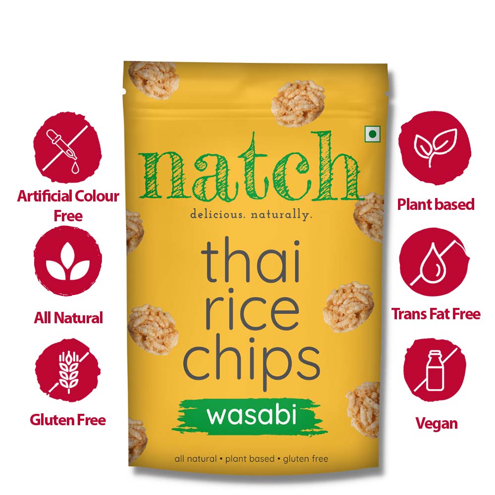 Natch Rice Chips Wasabi - 100gms