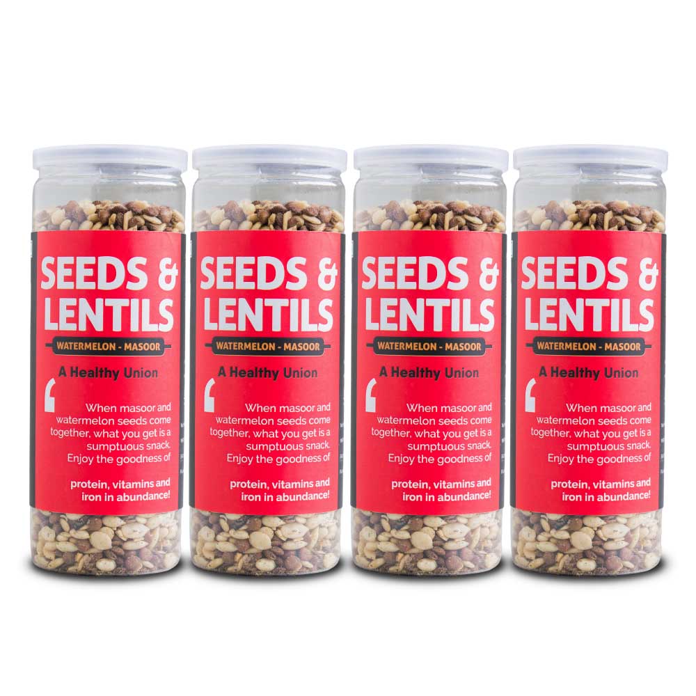 Omay Foods Seeds and Lentils, 160g each (Pack of 4)-Nuts &amp; Seeds-Boozlo