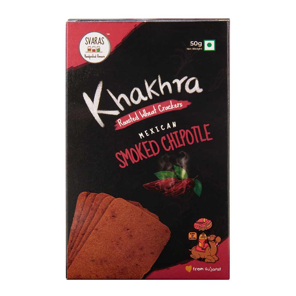 Svaras khakhra | Mexican Smoked Chipotle, Mini/Mobile - 50gms (Pack of 10)