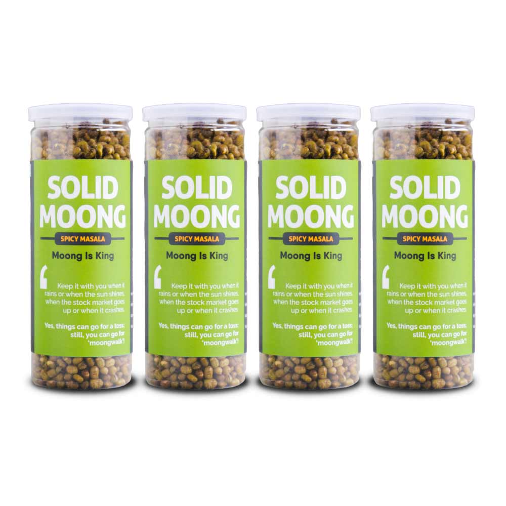 Omay Foods Solid Moong - Spicy Masala, 150g (Pack Of 4)-Nuts &amp; Seeds-Boozlo