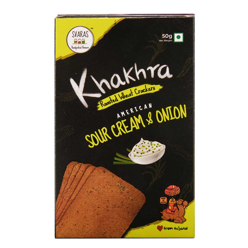 Svaras khakhra | American Sour Cream &amp; Onion, Mini/Mobile - 50gms Pack of 10