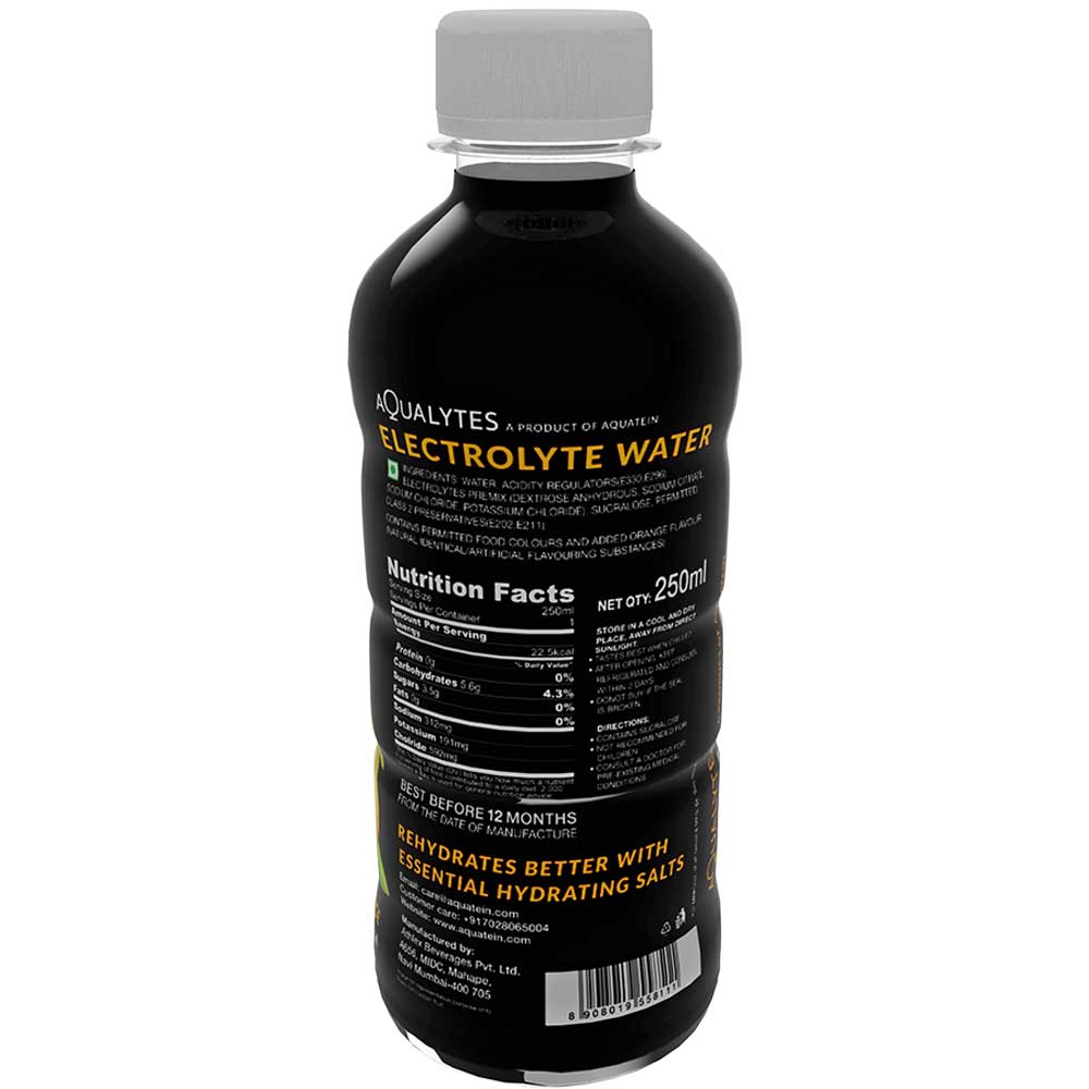 Aquatein Aqualytes Electrolyte Water - Sunny Orange (Pack Size)-Detox-Boozlo