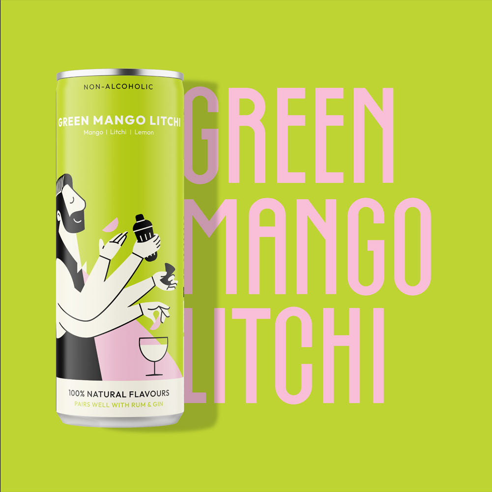 TopCan - GreenMango Litchi Mixer (Pack of 6)-Cocktail Mixers-Boozlo