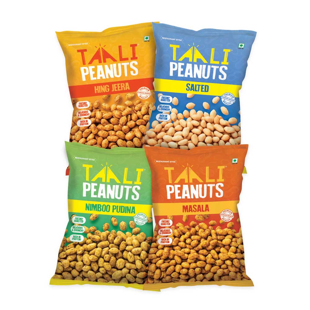 Taali Roasted Peanuts All Flavors (150gms x 4)