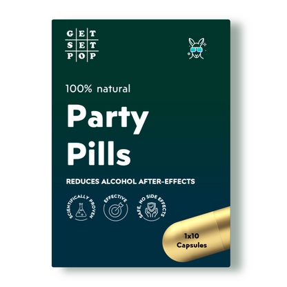 GetSetPop Party Combo - Party Pills and Strips - Hangover Preventives