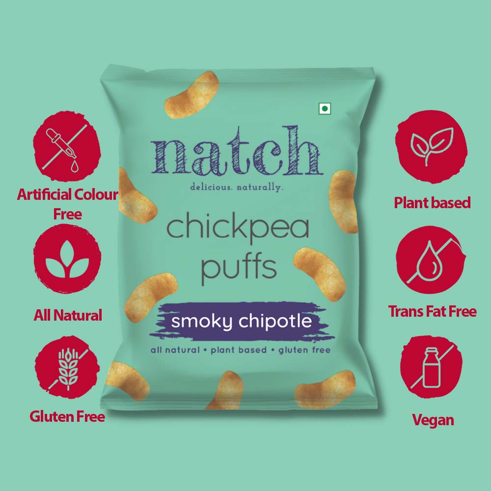 Natch Chickpea Puffs Smoky Chipotle (Pack Size)