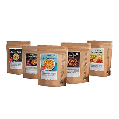 Evolve Healthy Snacks | Spicy Indian Snacks Combo (Pack of 5)