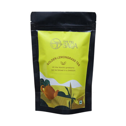 The Tea Saga Golden Lemongrass Tea - Zip Pouch-Lemongrass Tea-Boozlo