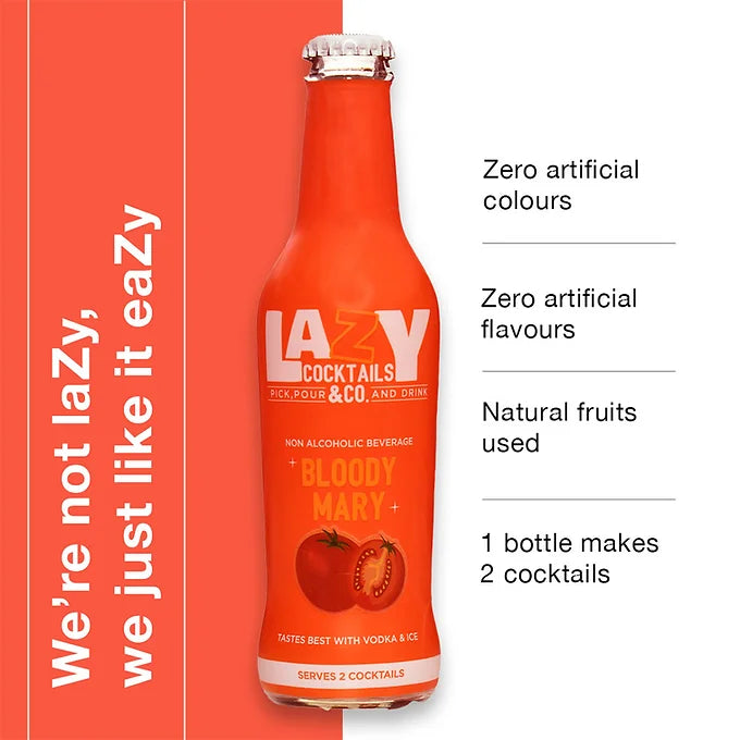 Lazy Cocktails Bloody Mary Cocktail Mixer - 250ml (Pack Size)-Boozlo