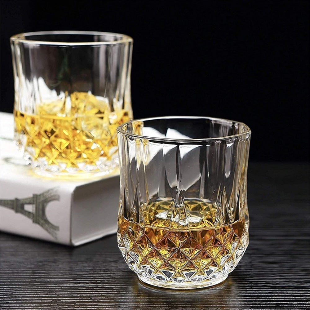 Modern Yard Ivory Rock Whiskey Glass - 250ml (Set of 6)-Boozlo