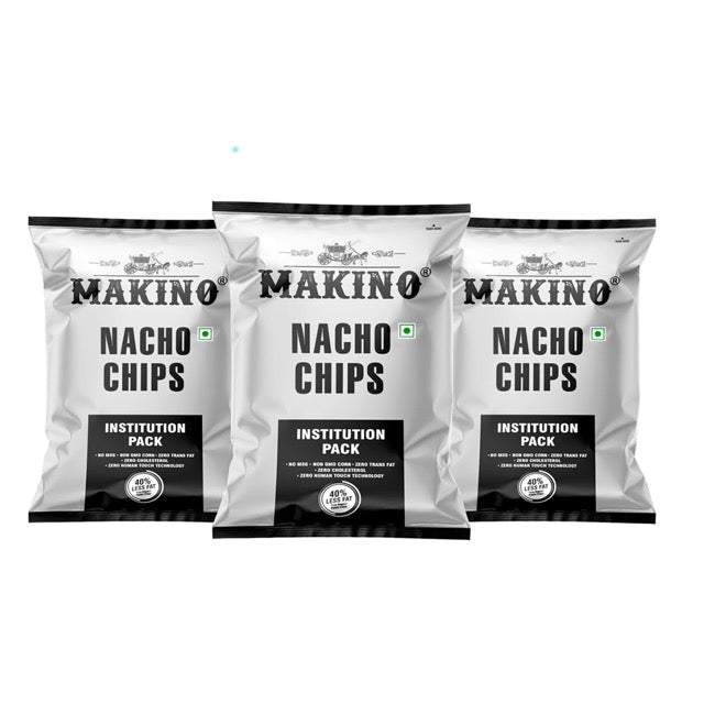 Makino Jalapeno Nacho Chips with Institution Pack - 200gms (Pack of 3)-Boozlo