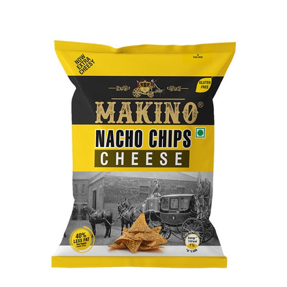 Makino Cheese Nacho Chips - 60gms (Pack of 6)-Boozlo