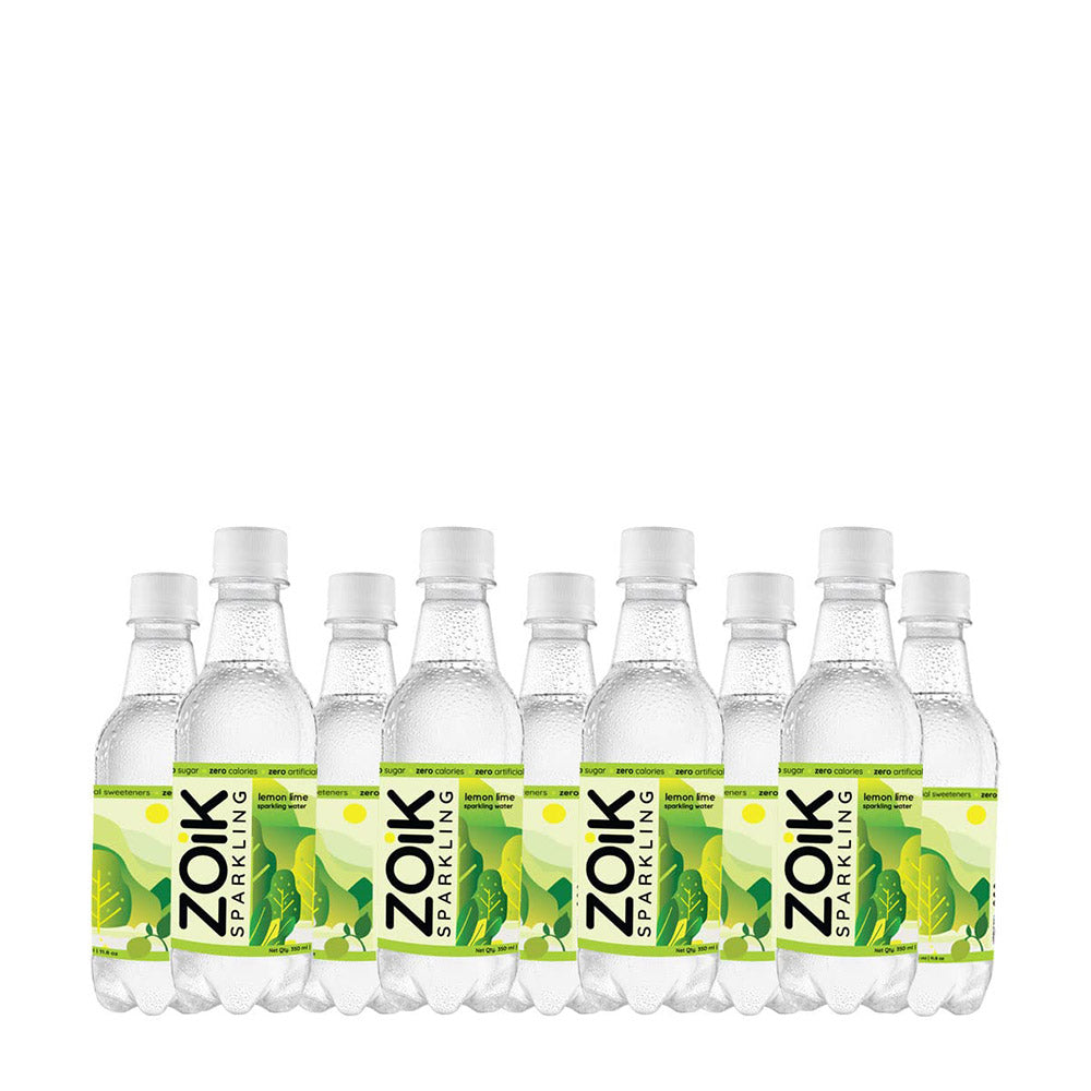 ZOiK Lemon Lime Flavoured Sparkling Water - 350ml (Pack Size)-Boozlo